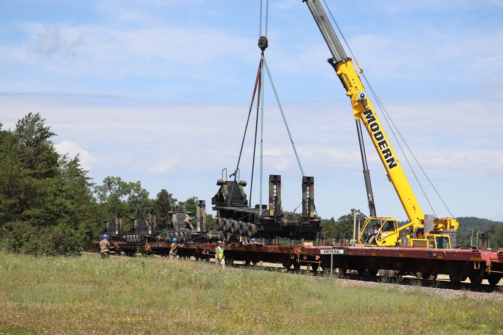 July 2019 rail movement at Fort McCoy for Wisconsin National Guard units