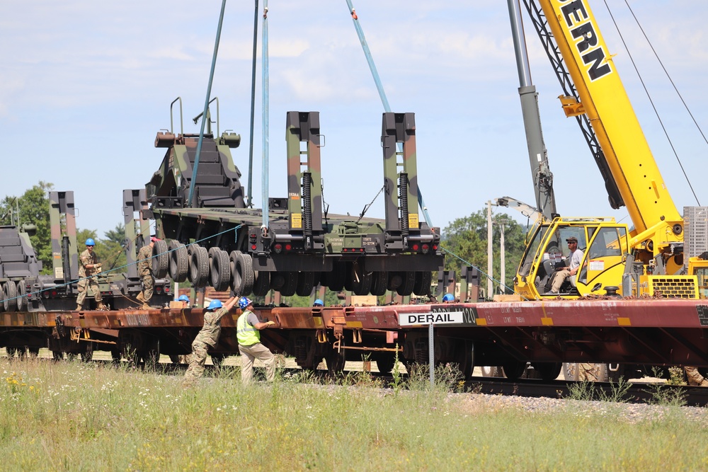 July 2019 rail movement at Fort McCoy for Wisconsin National Guard units