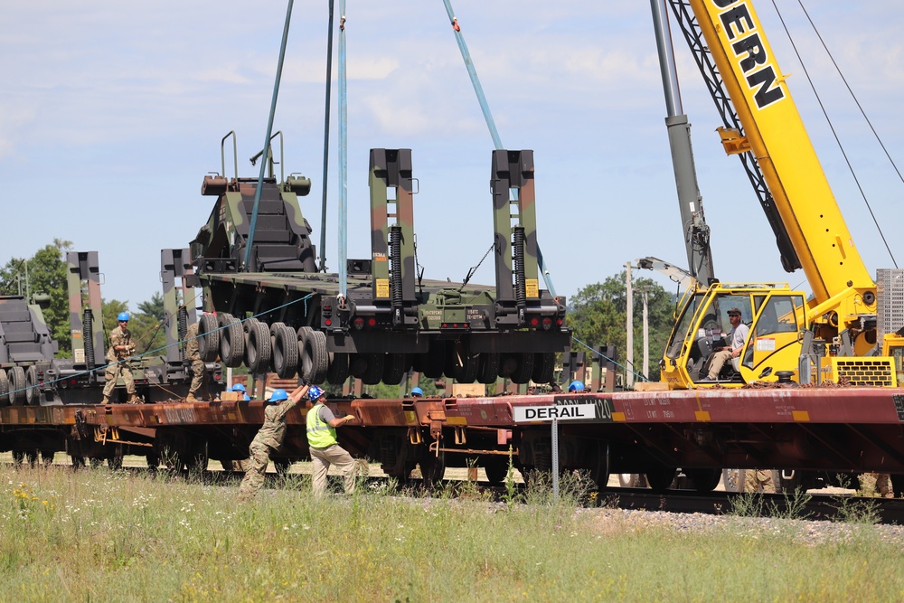 July 2019 rail movement at Fort McCoy for Wisconsin National Guard units
