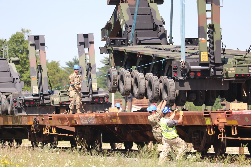July 2019 rail movement at Fort McCoy for Wisconsin National Guard units