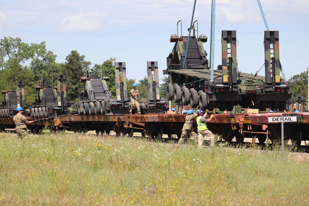 July 2019 rail movement at Fort McCoy for Wisconsin National Guard units