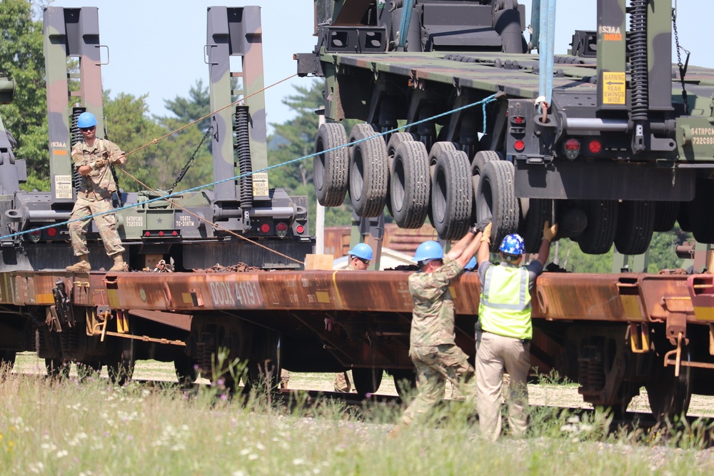 July 2019 rail movement at Fort McCoy for Wisconsin National Guard units