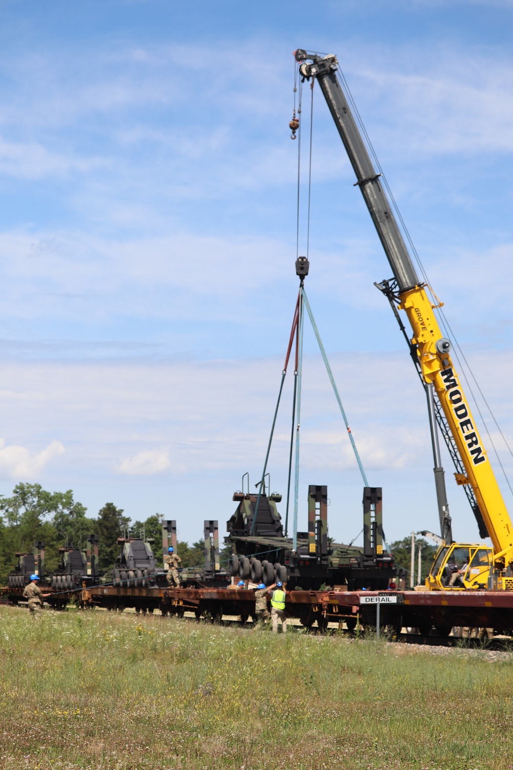 July 2019 rail movement at Fort McCoy for Wisconsin National Guard units