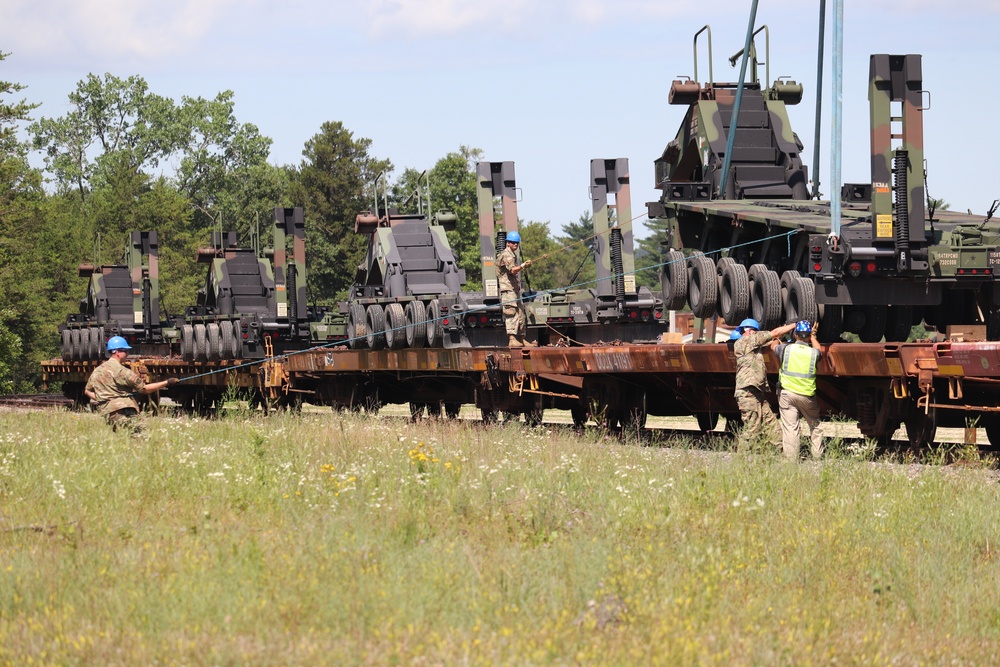 July 2019 rail movement at Fort McCoy for Wisconsin National Guard units