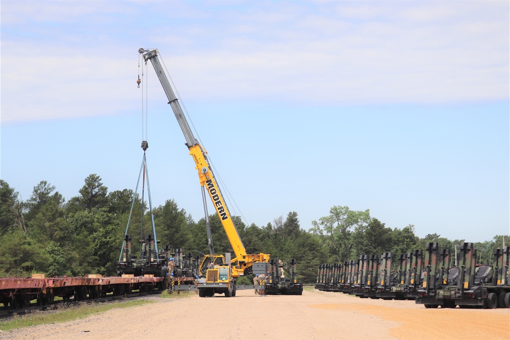 July 2019 rail movement at Fort McCoy for Wisconsin National Guard units