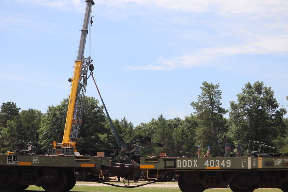 July 2019 rail movement at Fort McCoy for Wisconsin National Guard units