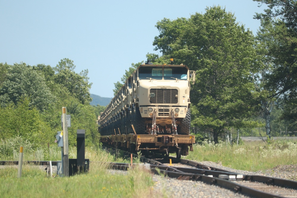 July 2019 rail movement at Fort McCoy for Wisconsin National Guard units