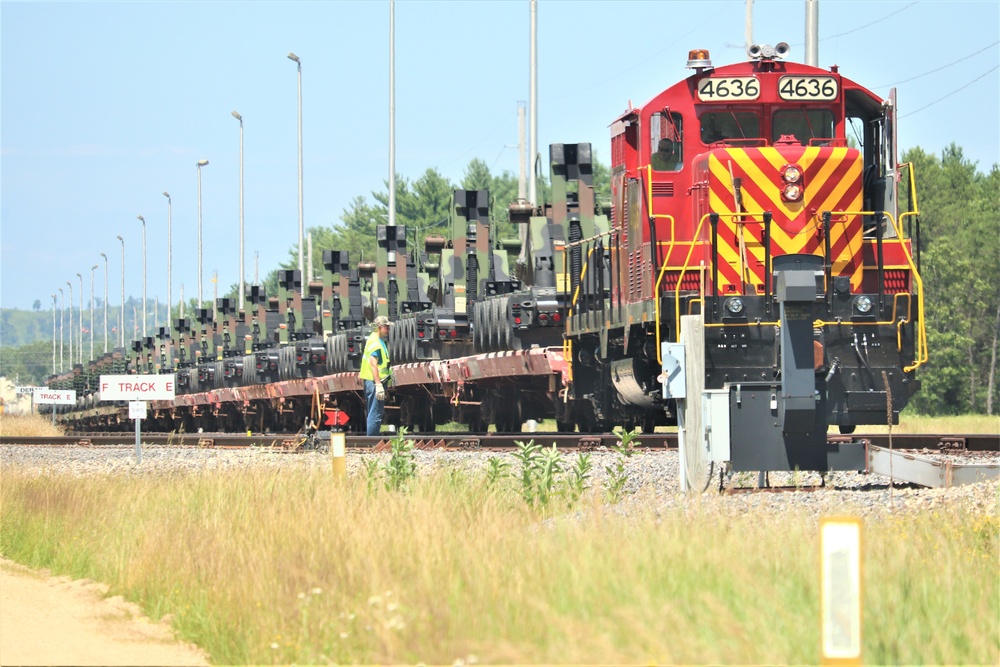 July 2019 rail movement at Fort McCoy for Wisconsin National Guard units
