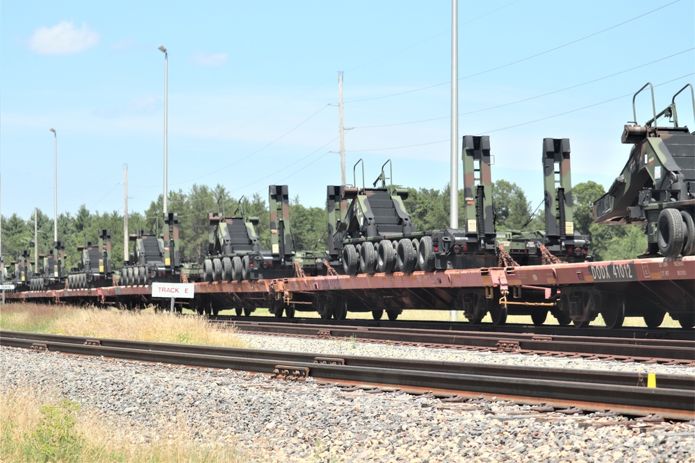 July 2019 rail movement at Fort McCoy for Wisconsin National Guard units