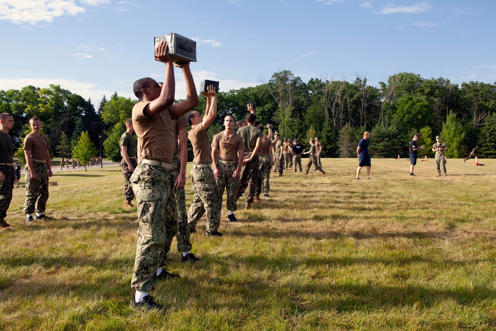 NROTC New Student Indoc - USMC Combat Fitness Test