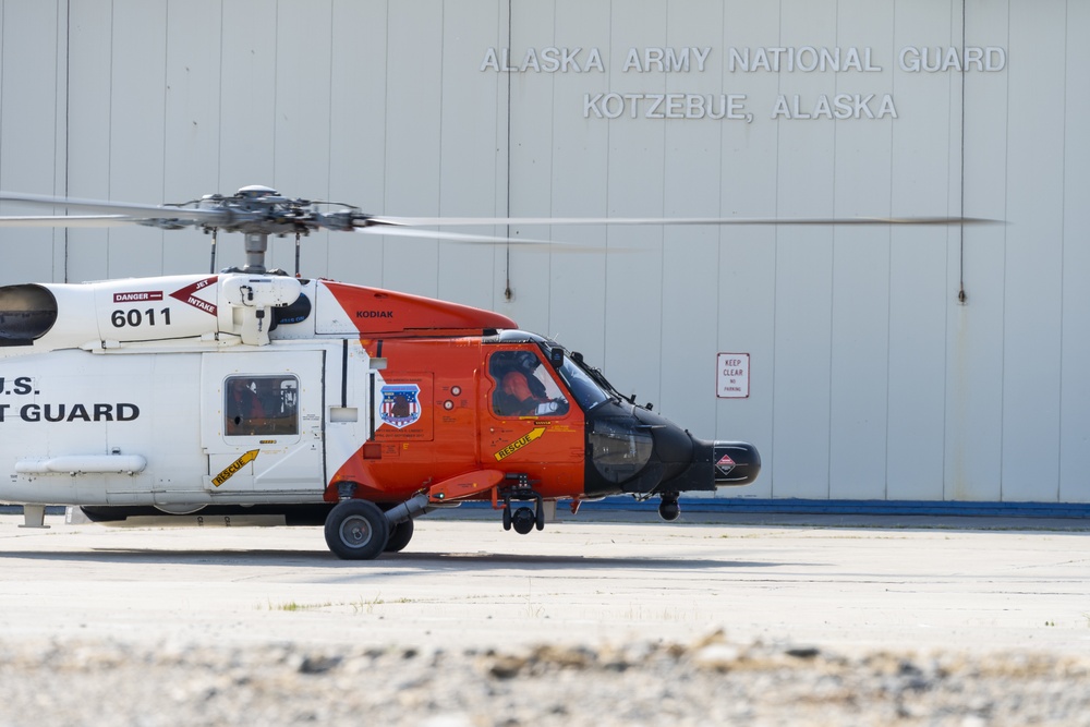 Coast Guard aircrew conducts training flight from Kotzebue, Alaska