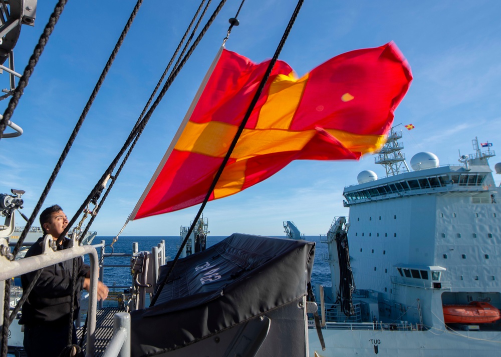 Replenishment-at-sea Aboard USS Chancellorsville