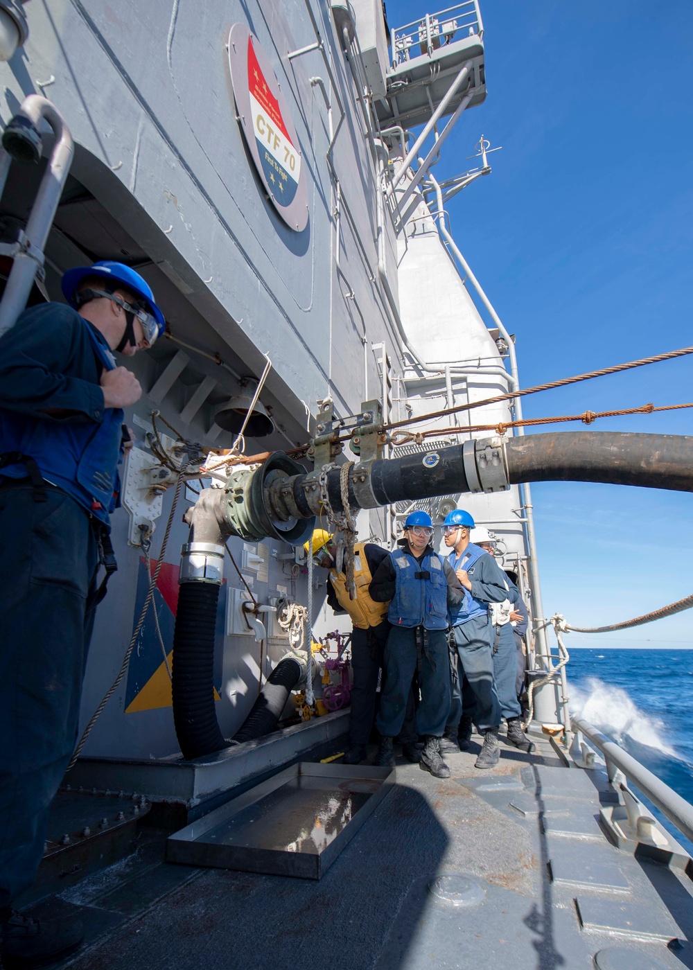 Replenishment-at-sea Aboard USS Chancellorsville