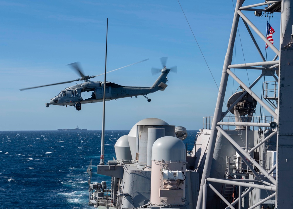 Replenishment-at-sea Aboard USS Chancellorsville