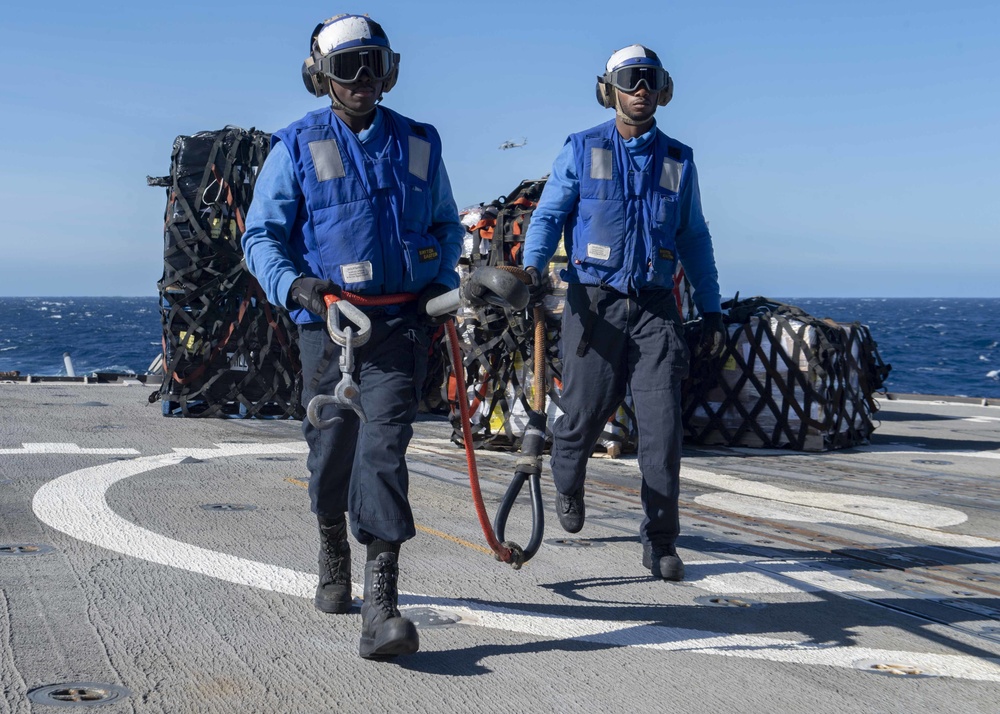 Replenishment-at-sea Aboard USS Chancellorsville