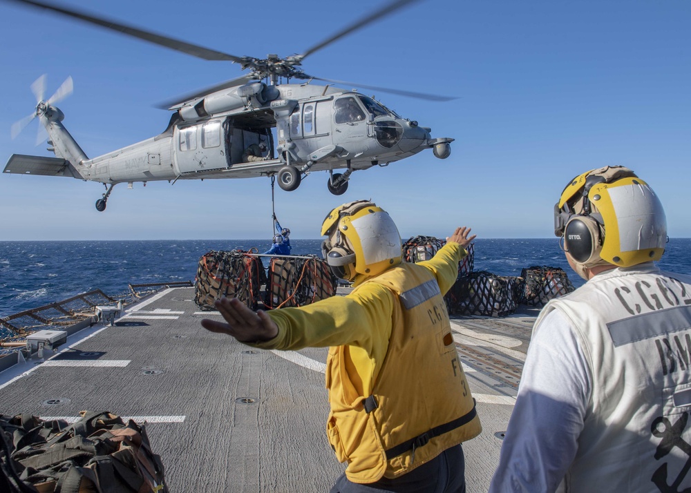 Replenishment-at-sea Aboard USS Chancellorsville