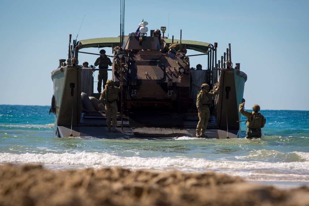 Amphibious landing operations during Talisman Sabre 2019