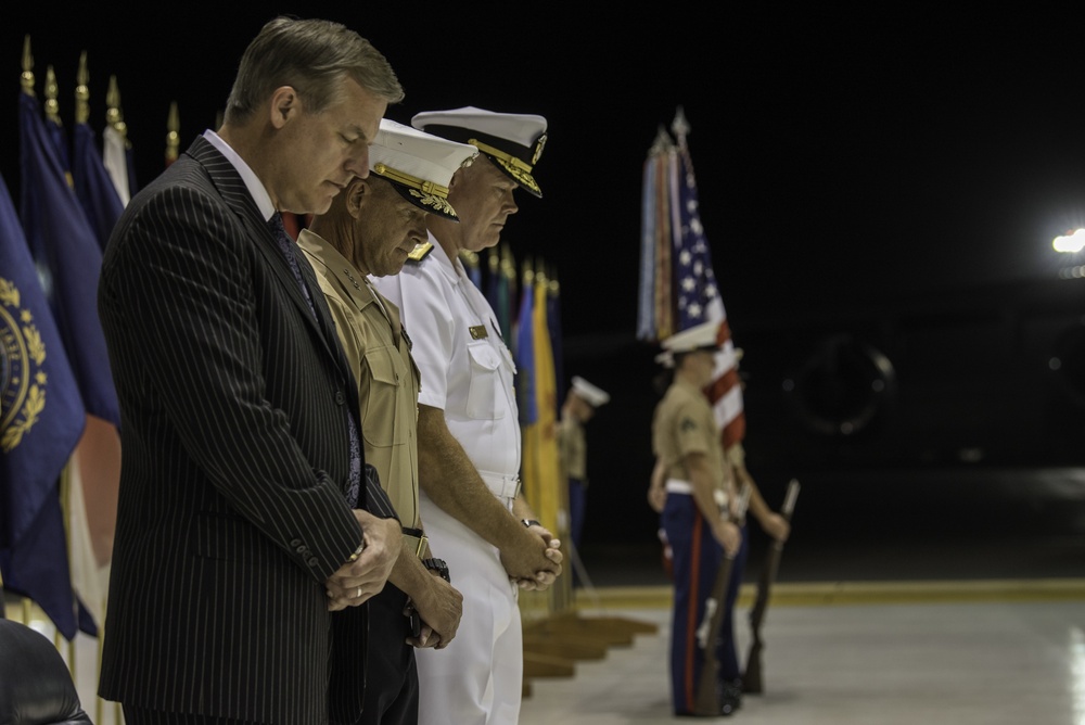 DPAA and MARFORPAC Conduct Honorable Carry for Remains Returned from the Battle of Tarawa