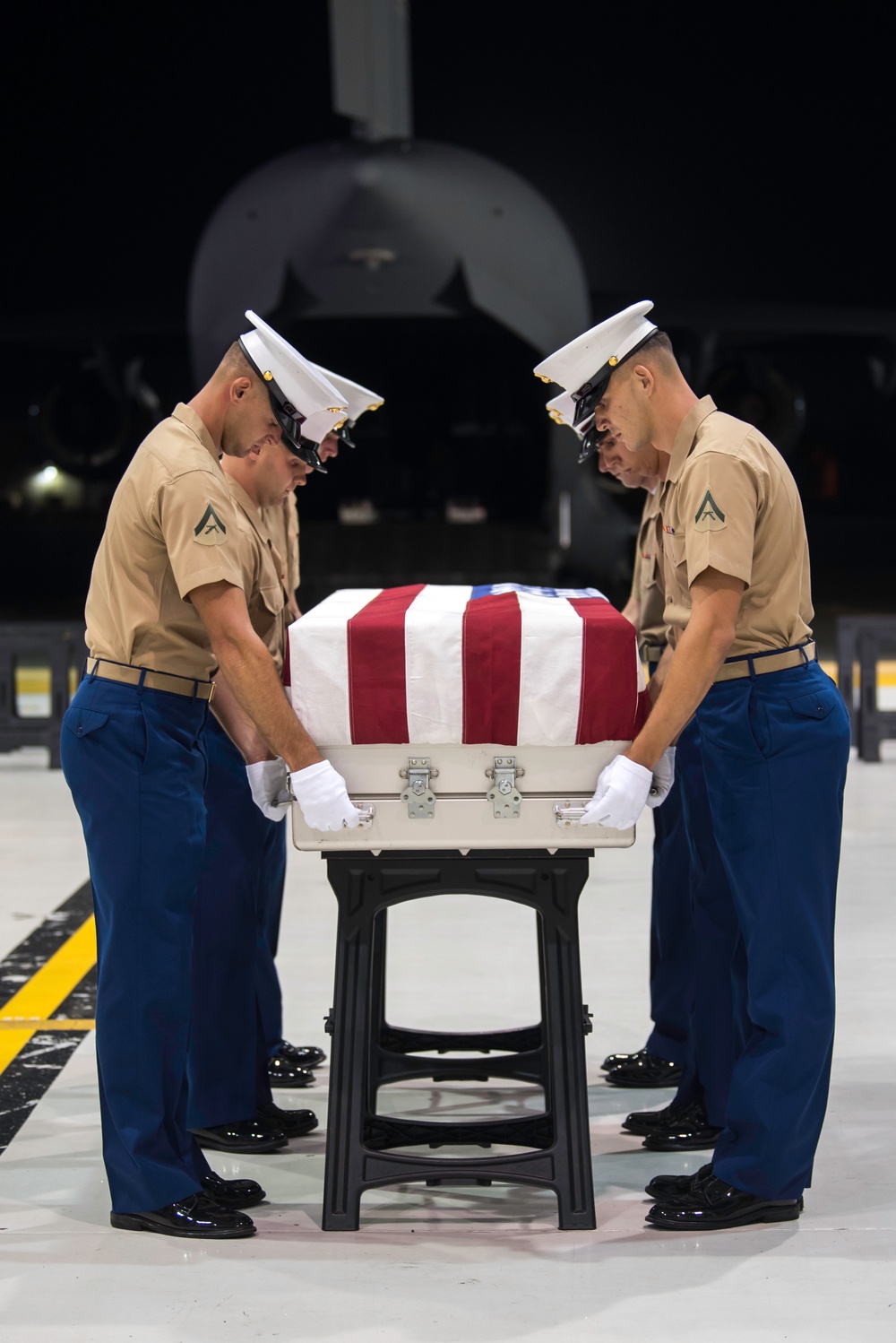 DPAA and MARFORPAC Conduct Honorable Carry for Remains Returned from the Battle of Tarawa