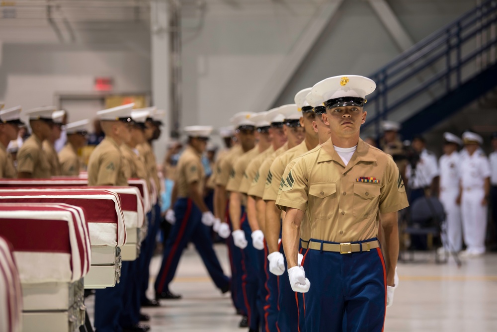 DPAA and MARFORPAC Conduct Honorable Carry for Remains Returned from the Battle of Tarawa