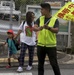 Marines volunteer as crossing guards for local elementary school students