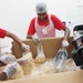 Summer student volunteers give service to local food bank