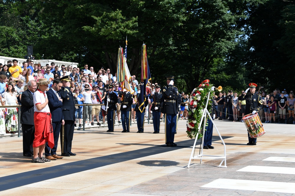 Armed Forces Full Honor Wreath ceremony in honor of Guam