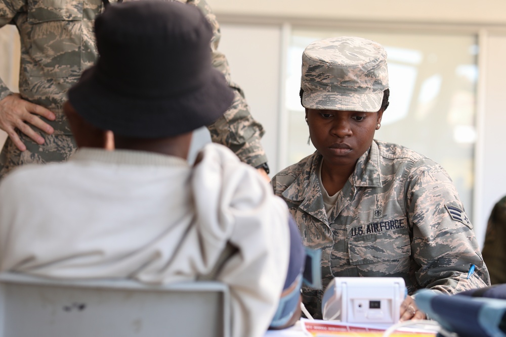 Air Guardsmen and Botswanan Defense Force Provide Medical Screenings During Community Event