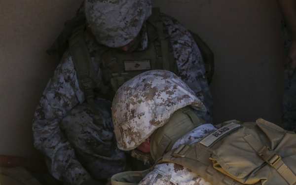 Marines with 1st Marine Logistic Group Participate in Tactical Combat Casualty Care course