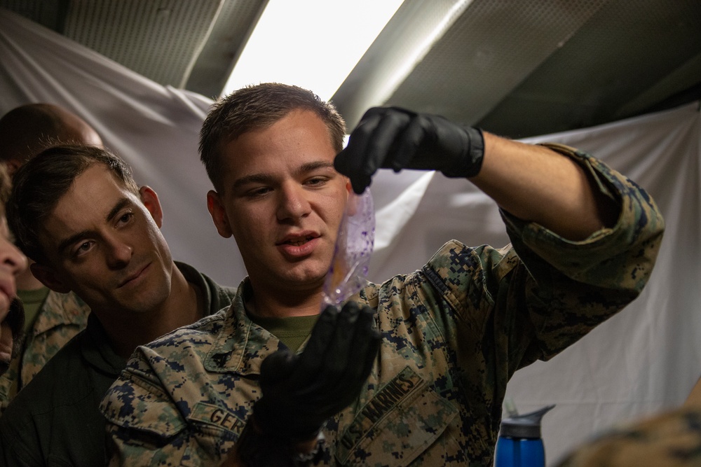 31st MEU Law Enforcement Detachment conducts IED deconstruction aboard USS Wasp