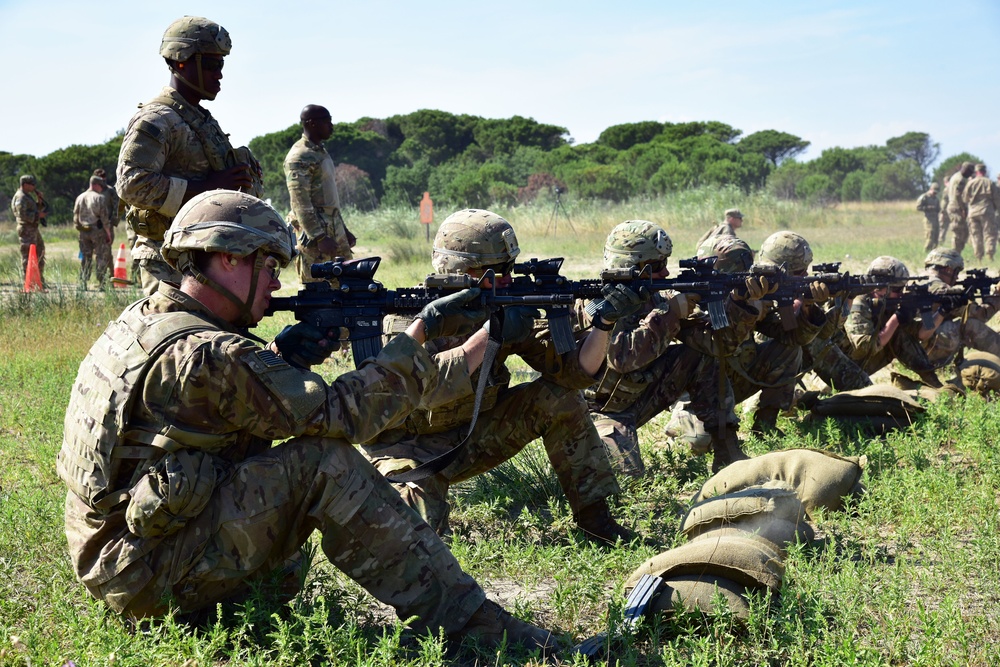 A company live fire exercise, Foce Reno - Italy.