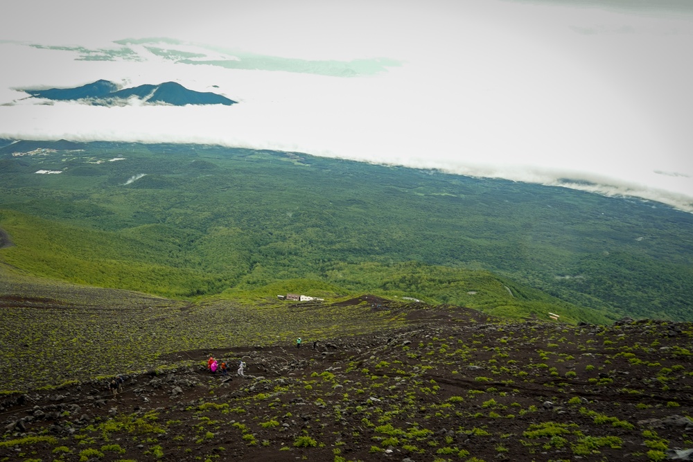 Camp Fuji Marines, sailors climb a wonder of Japan