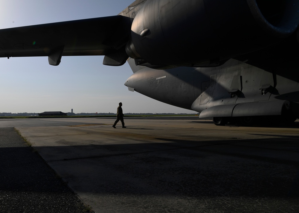Joint Base Charleston C-17 Aircrew train in-air refueling