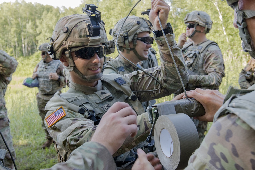 Combat Engineer Wraps Explosive