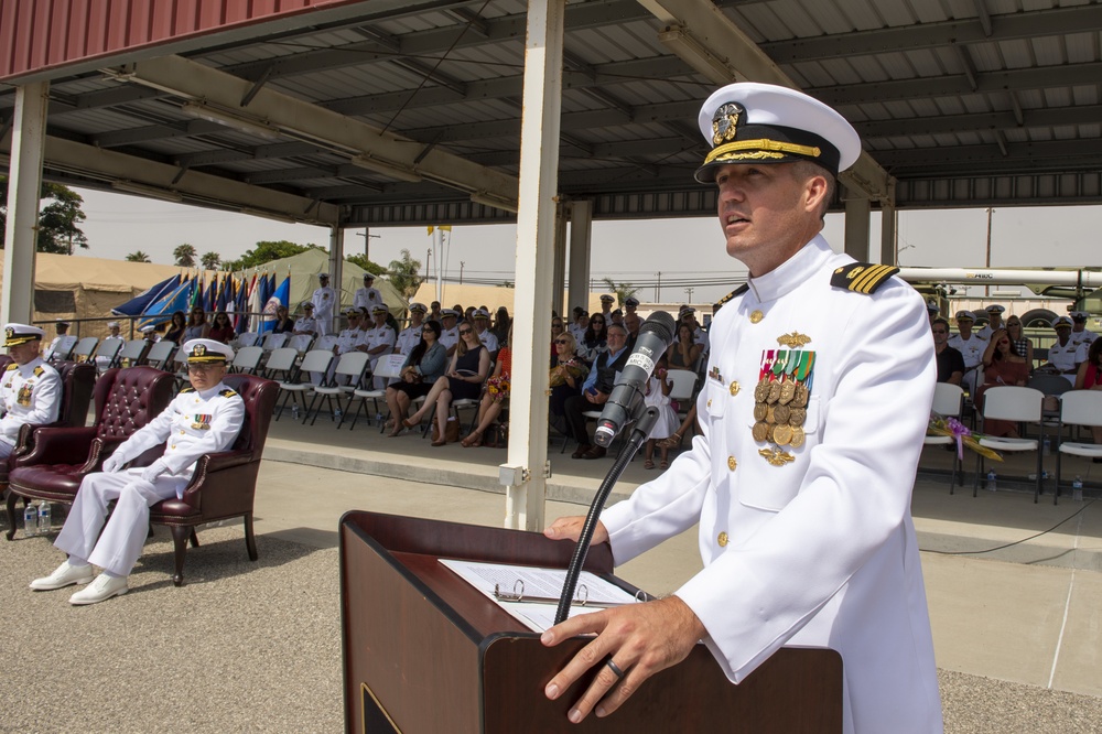 Naval Mobile Construction Battalion 5 holds a change of command
