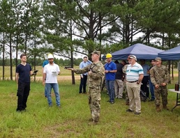 Soldiers examine unmanned aircraft prototypes