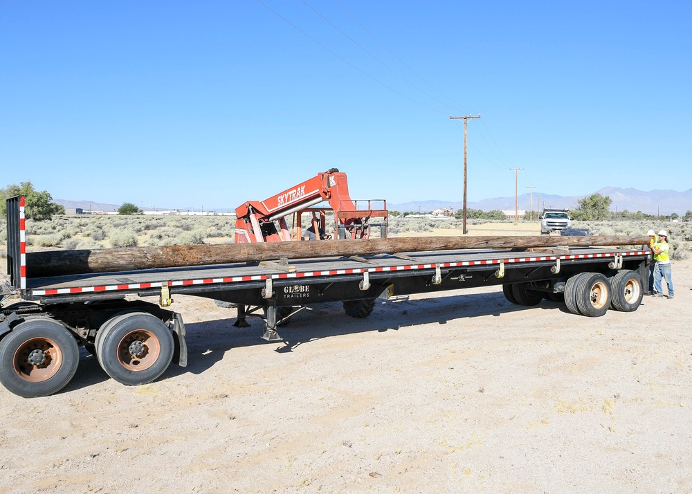 NAVFAC Delivers New Telephone Poles to NAWSCL