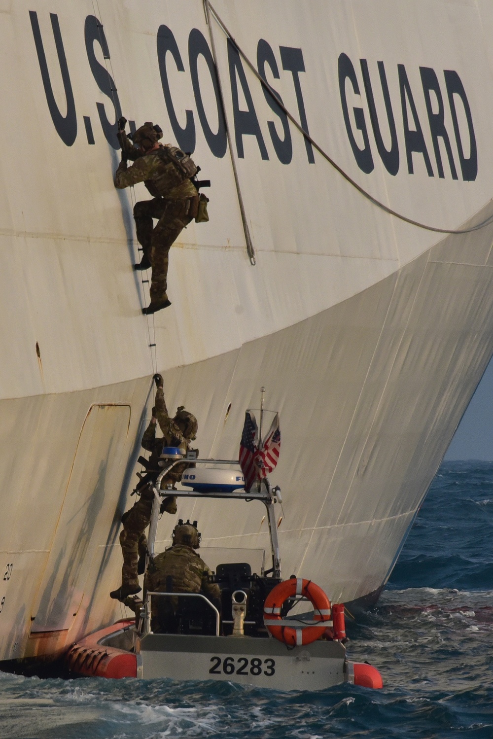 Maritime Security and Response Team West trains aboard CGC Bertholf in the East China Sea