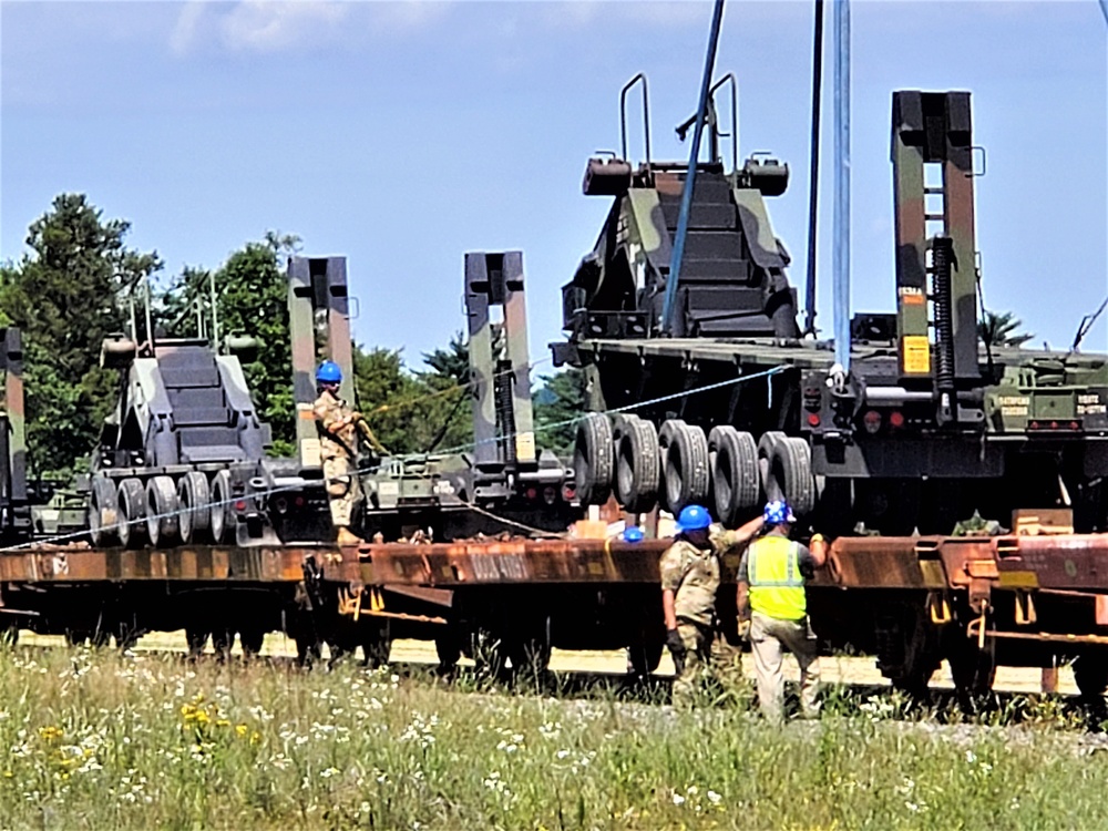 July 2019 rail movement held at Fort McCoy for Wisconsin National Guard units
