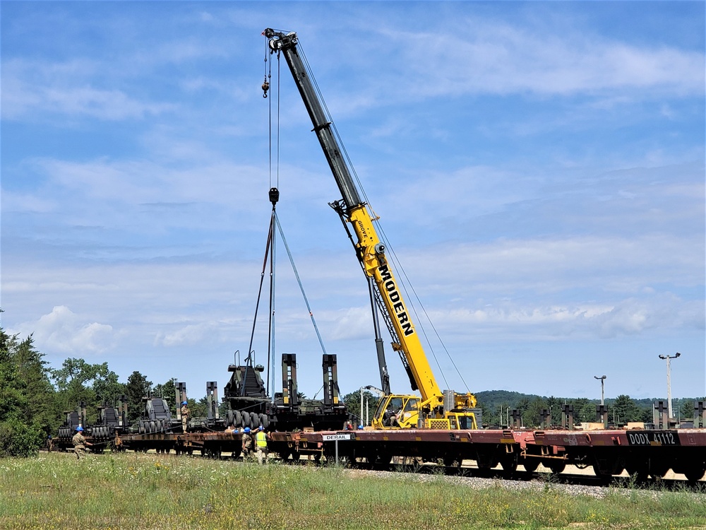 July 2019 rail movement held at Fort McCoy for Wisconsin National Guard units