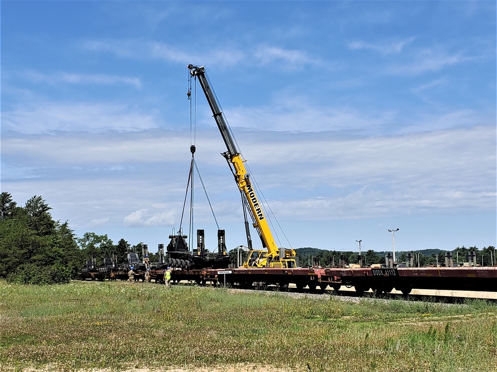 July 2019 rail movement held at Fort McCoy for Wisconsin National Guard units