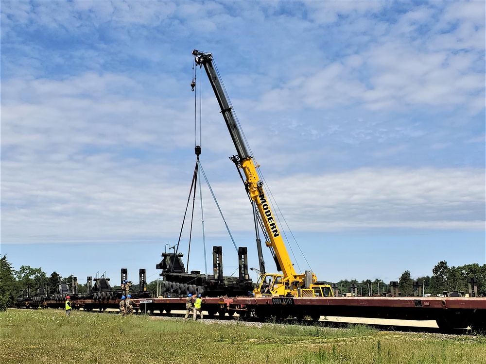 July 2019 rail movement held at Fort McCoy for Wisconsin National Guard units