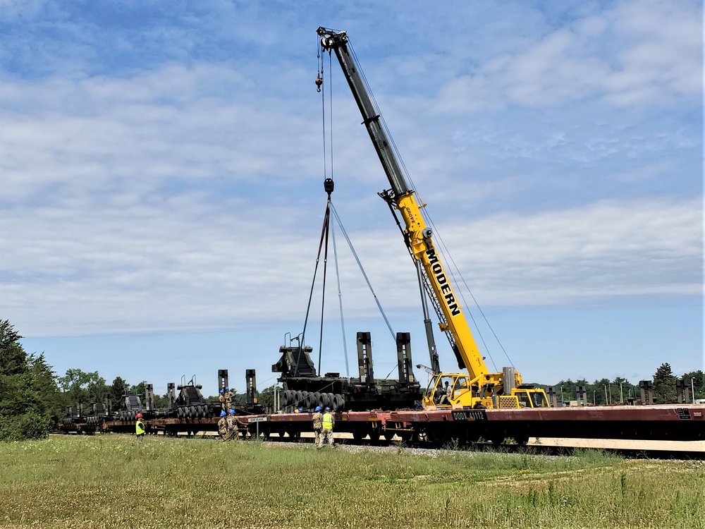 July 2019 rail movement held at Fort McCoy for Wisconsin National Guard units