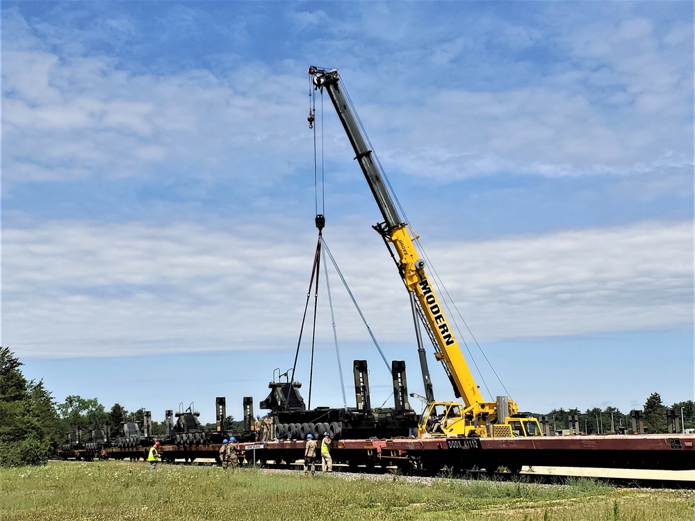 July 2019 rail movement held at Fort McCoy for Wisconsin National Guard units