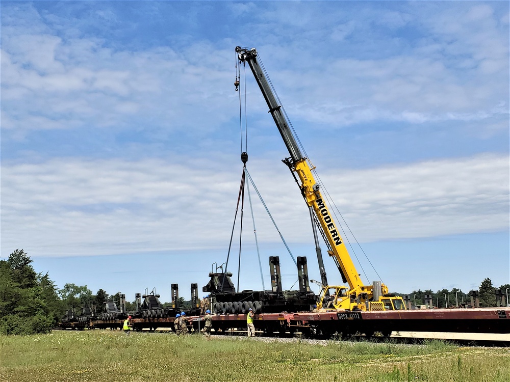 July 2019 rail movement held at Fort McCoy for Wisconsin National Guard units