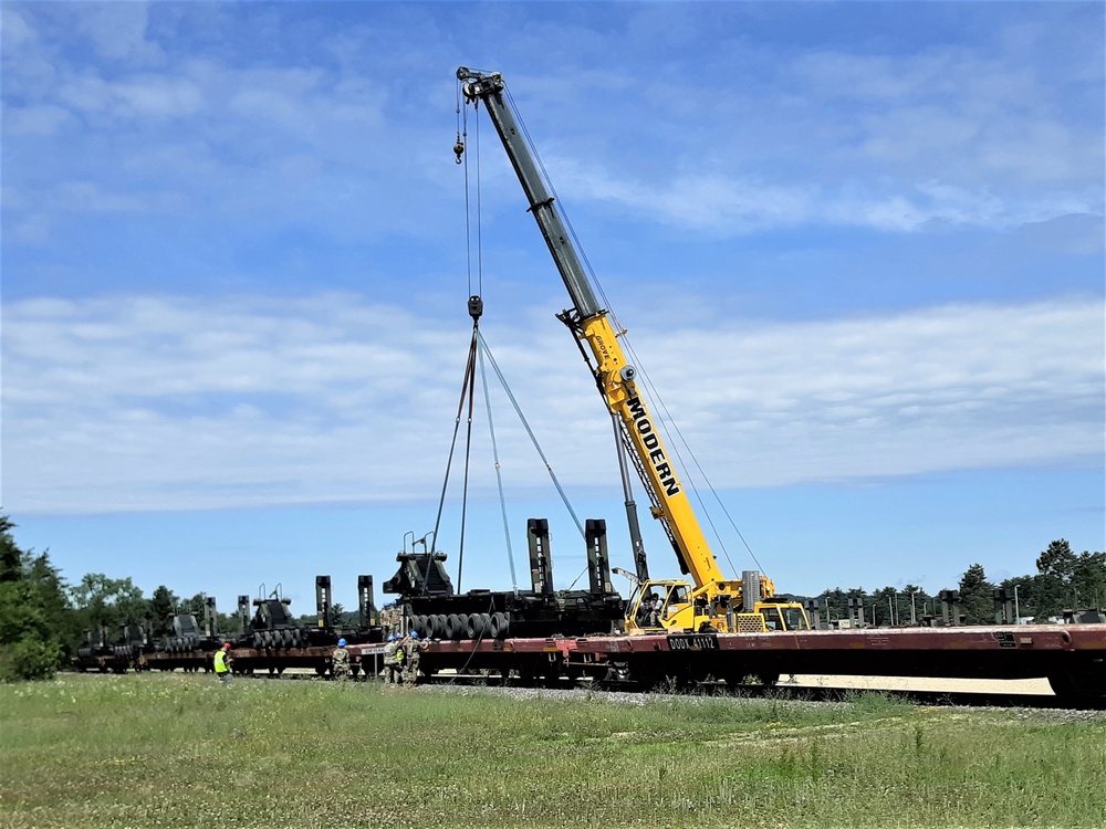 July 2019 rail movement held at Fort McCoy for Wisconsin National Guard units