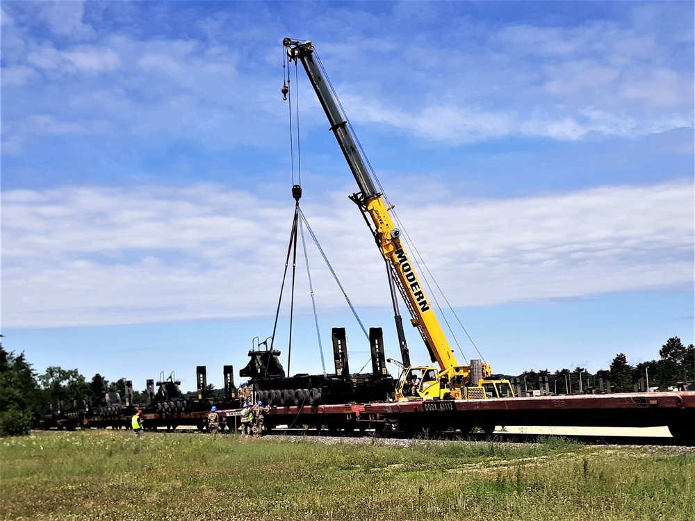 July 2019 rail movement held at Fort McCoy for Wisconsin National Guard units