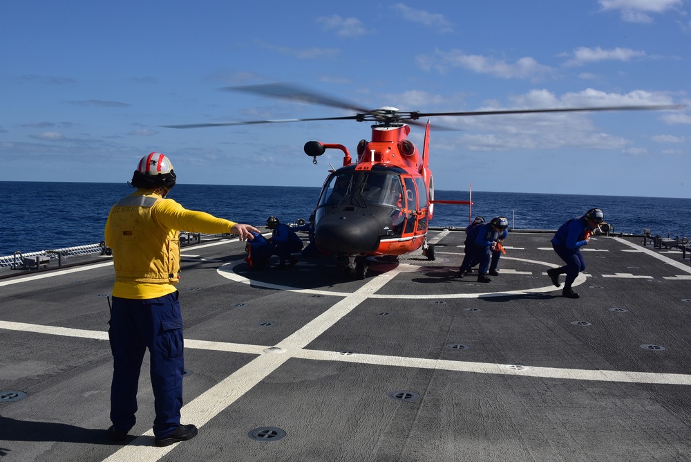 CGC Bertholf conducts flight operations