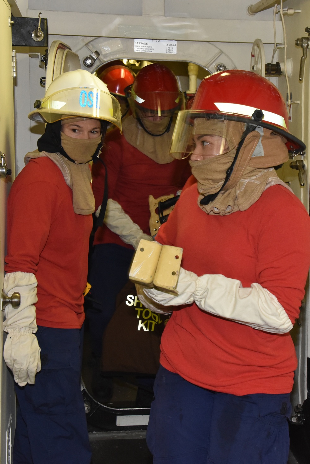 Damage control drill puts crew through its paces aboard CGC Bertholf