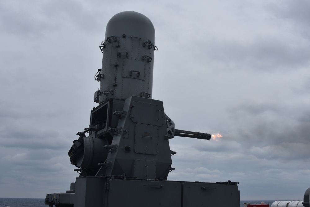 CGC Bertholf exercises Close-In Weapon System